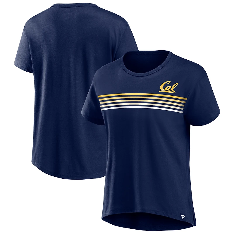 Women's Fanatics  Navy Cal Bears Iconic High-Low T-Shirt