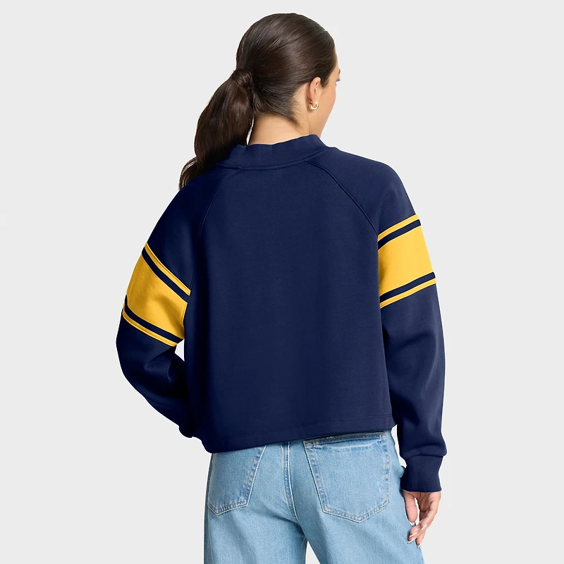 Sweat-shirt surdimensionné bleu marine Cal Bears pour femme, motif raglan, avec Hometown Premium Punt Coverage