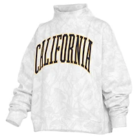 Women's Pressbox  White Cal Bears Camo Mock Neck Sweatshirt