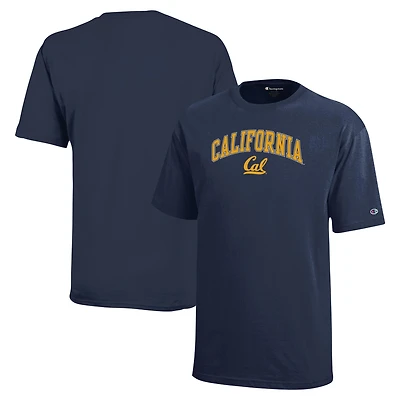T-shirt Champion pour jeunes Cal Bears Arch Over Logo bleu marine