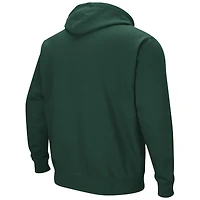 Men's Colosseum Green Cal Poly Mustangs Arch & Logo 3.0 Pullover Hoodie