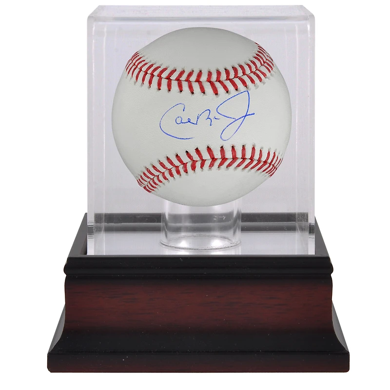 Cal Ripken Baltimore Orioles Autographed Baseball and Mahogany Baseball Display Case