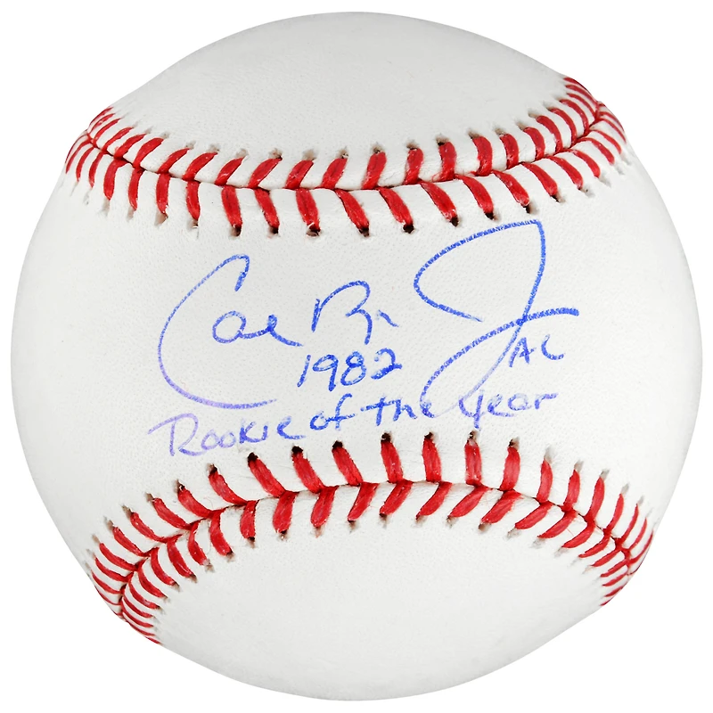 Cal Ripken Jr. Autographed Baseball with "1982 Rookie of the Year" Inscription