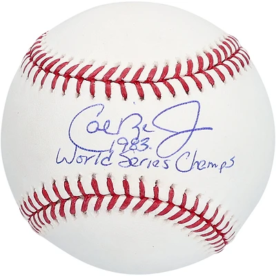 Cal Ripken Jr Baltimore Orioles Autographed Baseball with "1983 World Series Champs" Inscription
