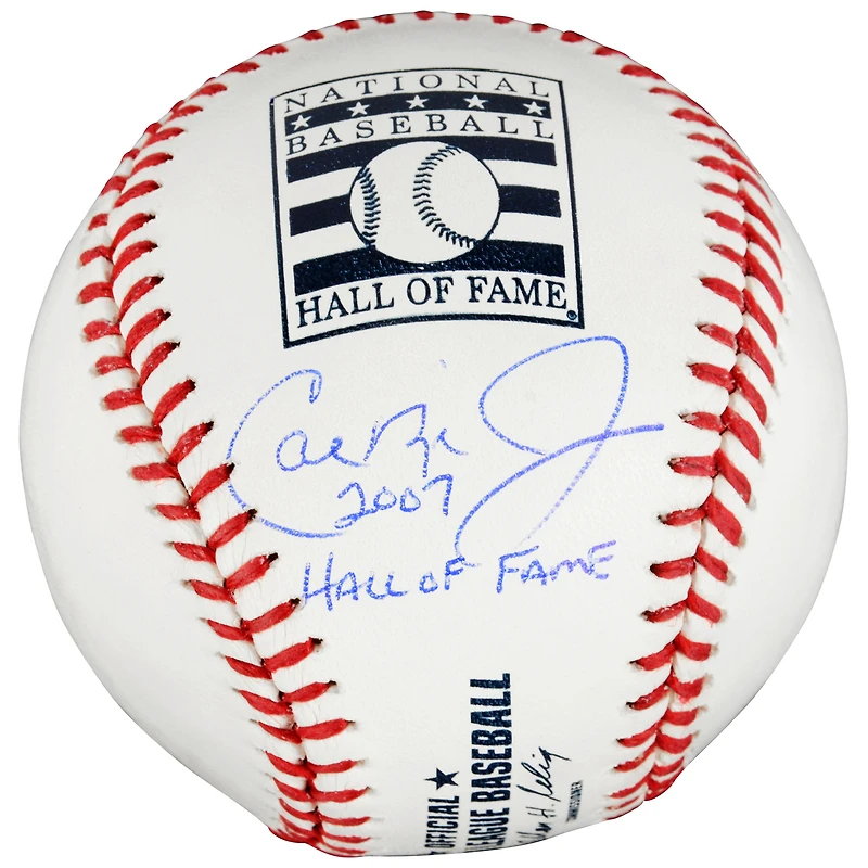 Cal Ripken Jr Baltimore Orioles Autographed HOF Logo Baseball with "2007 Hall of Fame" Inscription