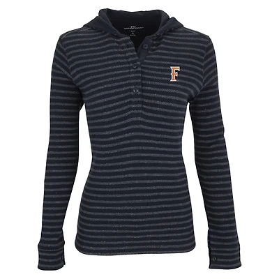 Women's Navy/White Cal State Fullerton Titans Baja Pullover Hoodie