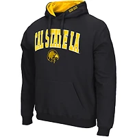 Sweat à capuche Colosseum noir pour homme, Cal State L.A. Golden Eagles, avec logo et arche.