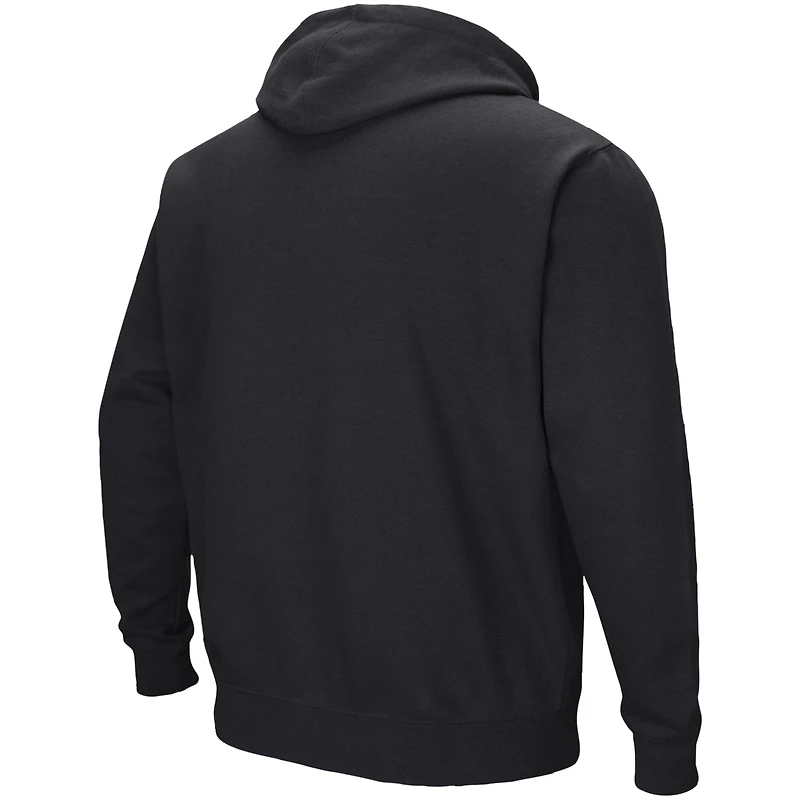 Sweat à capuche Colosseum noir pour homme, Cal State L.A. Golden Eagles, avec logo et arche.