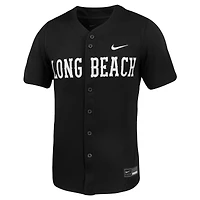 Maillot de baseball Nike Cal State Long Beach The Replica pour homme, noir