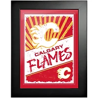 Flames de Calgary - Art encadré classique 12'' x 16''