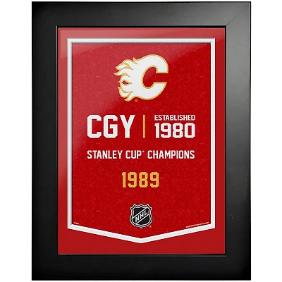Flames de Calgary - Illustration encadrée de 12 `` x 16 '' Team Empire