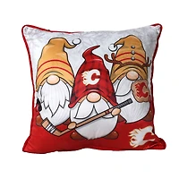 Coussin décoratif gnome des Flames de Calgary 18" x 18"