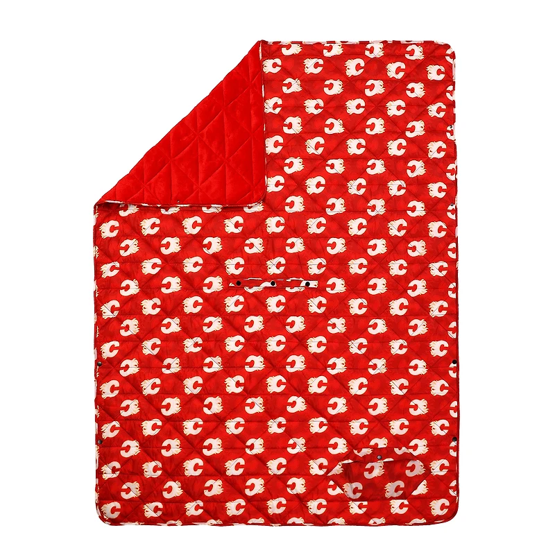 Calgary Flames 2-in-1 Hooded Outdoor Blanket