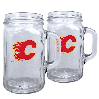 Calgary Flames 2-Pack 16oz. Mason Mug Set