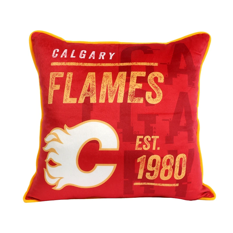 Calgary Flames 2-Pack 50" x 60" Holiday Throw Blanket and Cushion Set