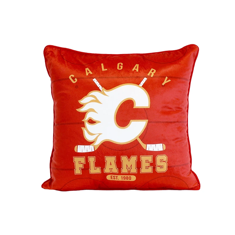 Calgary Flames 3-Pack Throw Blanket & Pillows Set