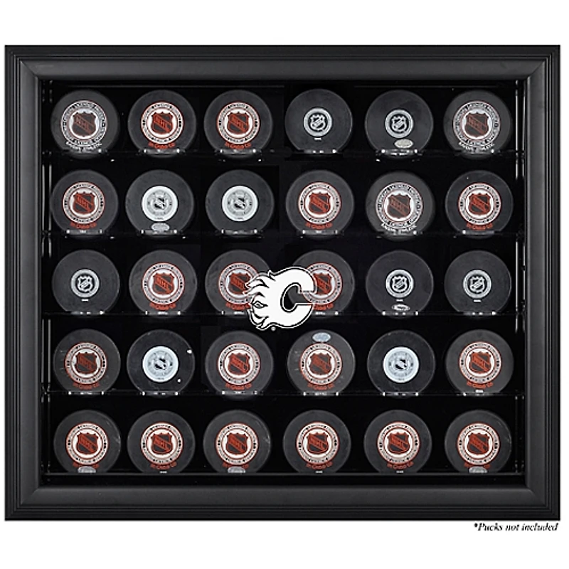 Vitrine noire pour 30 rondelles des Flames de Calgary