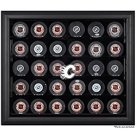 Vitrine noire pour 30 rondelles des Flames de Calgary