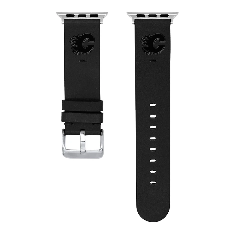 Montre Apple Watch en cuir Flames de Calgary 38-40 mm - Bracelet