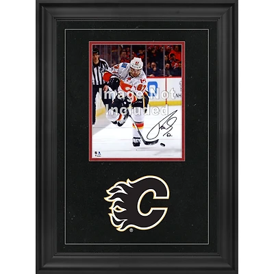 Cadre photo vertical de luxe 8'' x 10'' des Flames de Calgary avec logo de l'équipe