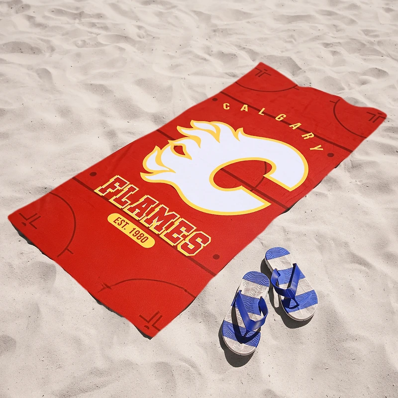 Calgary Flames Beach Towel