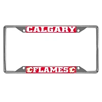 Cadre de plaque d'immatriculation chromé des Flames de Calgary