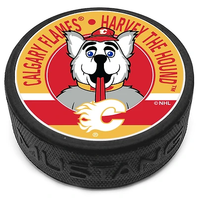 Flames de Calgary - Rondelle de hockey de conception de mascotte