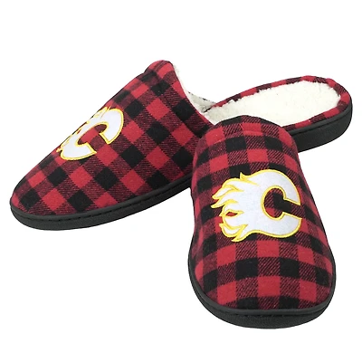 Pantoufles à carreaux des Flames de Calgary