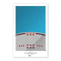 Calgary Flames Scotiabank Saddledome 11'' x 17 '' Minimalist Stadium Poster Impression artistique