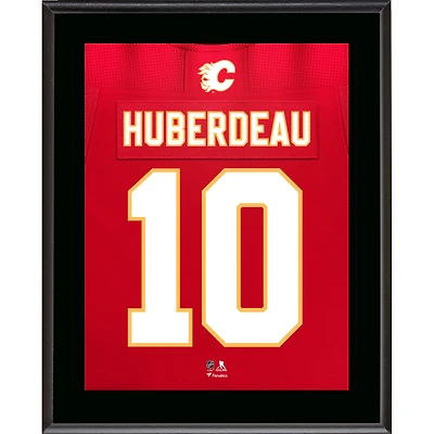 Plaque de joueur sublimée avec numéro de maillot de 10,5" x 13" des Flames de Calgary de Jonathan Huberdeau