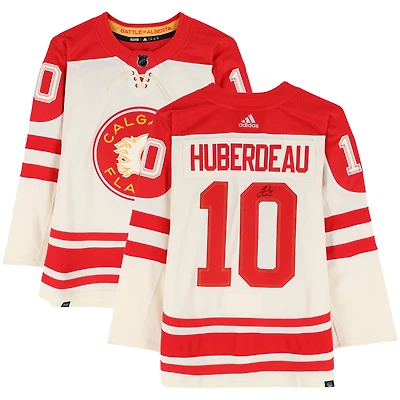 Jonathan Huberdeau Calgary Flames Autographed 2023 Heritage Classic adidas Authentic Jersey