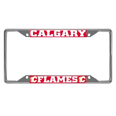 Logo Brands Calgary Flames Chrome License Plate Frame