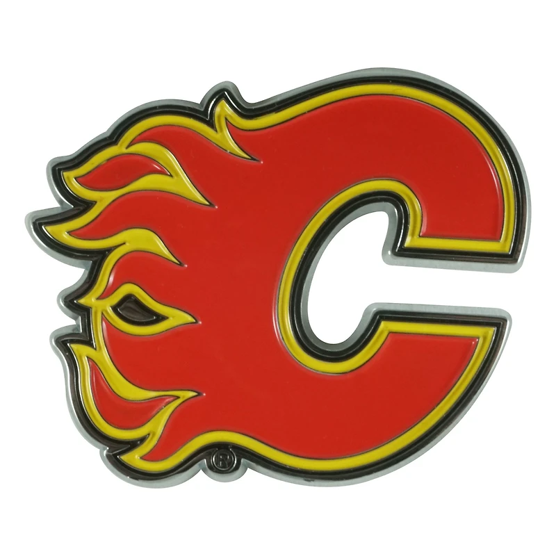 Emblème de voiture en relief couleur des Flames de Calgary