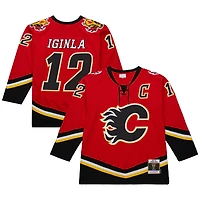 Men's Mitchell & Ness Jarome Iginla Red Calgary Flames 2003/04 Throwback Powerplay Jersey