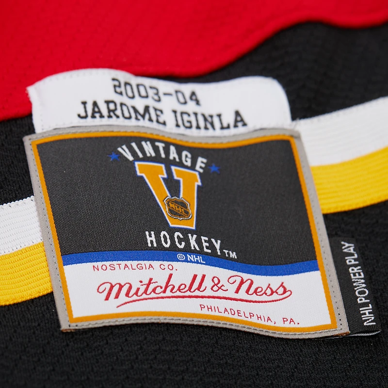 Men's Mitchell & Ness Jarome Iginla Red Calgary Flames 2003/04 Throwback Powerplay Jersey
