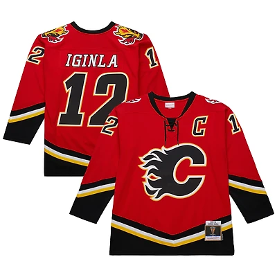 Men's Mitchell & Ness Jarome Iginla Red Calgary Flames 2003/04 Throwback Powerplay Jersey