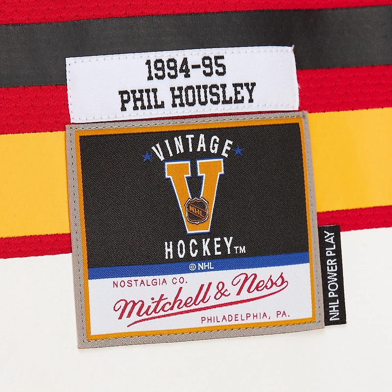 Men's Mitchell & Ness Phil Housley Red Calgary Flames 1994/95 Power Play Throwback Jersey