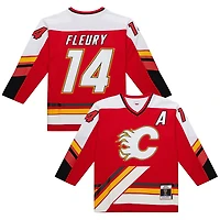 Maillot rétro Mitchell & Ness Theoren Fleury pour homme Calgary Flames 1994/95, capitaine suppléant, Power Play