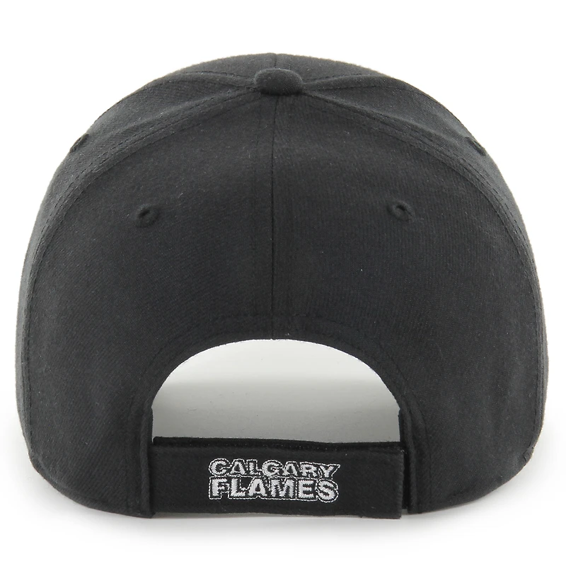Men's '47 Calgary Flames Black & White MVP Adjustable Hat
