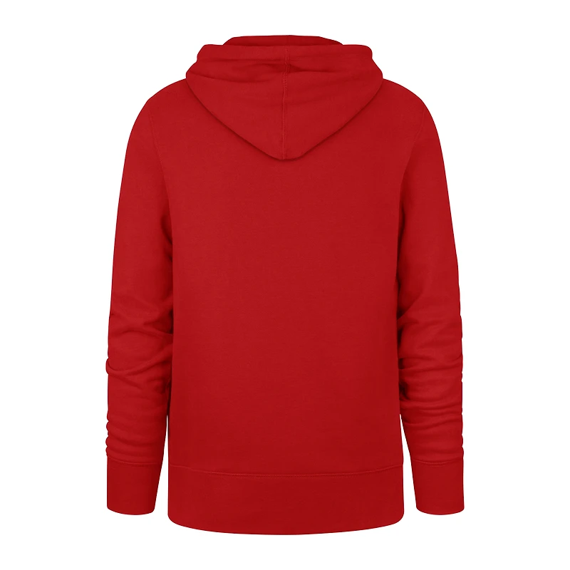 Men's '47 Red Calgary Flames Byline Headline Pullover Hoodie