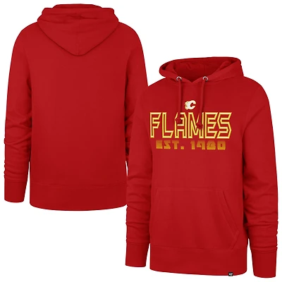 Sweat à capuche pull pour homme « 47 » rouge Calgary Flames Byline Headline