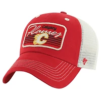 Men's '47  Red Calgary Flames Five Point Patch Clean Up Adjustable Hat