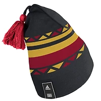 Adidas Black Calgary Flames Reverse Retro 2.0 pour homme - Bonnet en tricot à pompon
