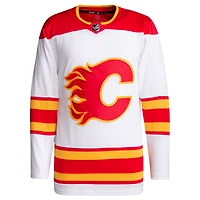 Adidas pour hommes, blanc, Flames de Calgary - Maillot authentique Primegreen