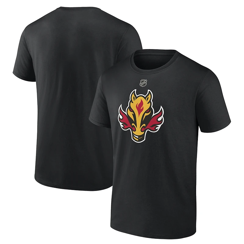 T-shirt noir pour homme avec logo alternatif des Flames de Calgary