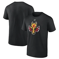 T-shirt noir pour homme avec logo alternatif des Flames de Calgary