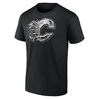 Men's  Black Calgary Flames Iced Out T-Shirt