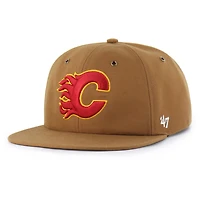 Men's Carhartt x '47 Brown Calgary Flames Captain Snapback Hat