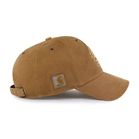Men's Carhartt x '47 Brown Calgary Flames Dyed Clean Up Adjustable Hat