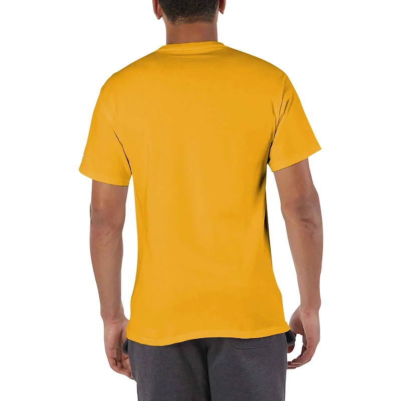 T-shirt en jersey vieilli Champion Gold des Flames de Calgary pour hommes